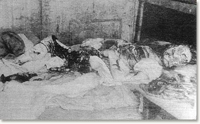 Die Leiche von Mary Jane Kelly im Miller's Court
